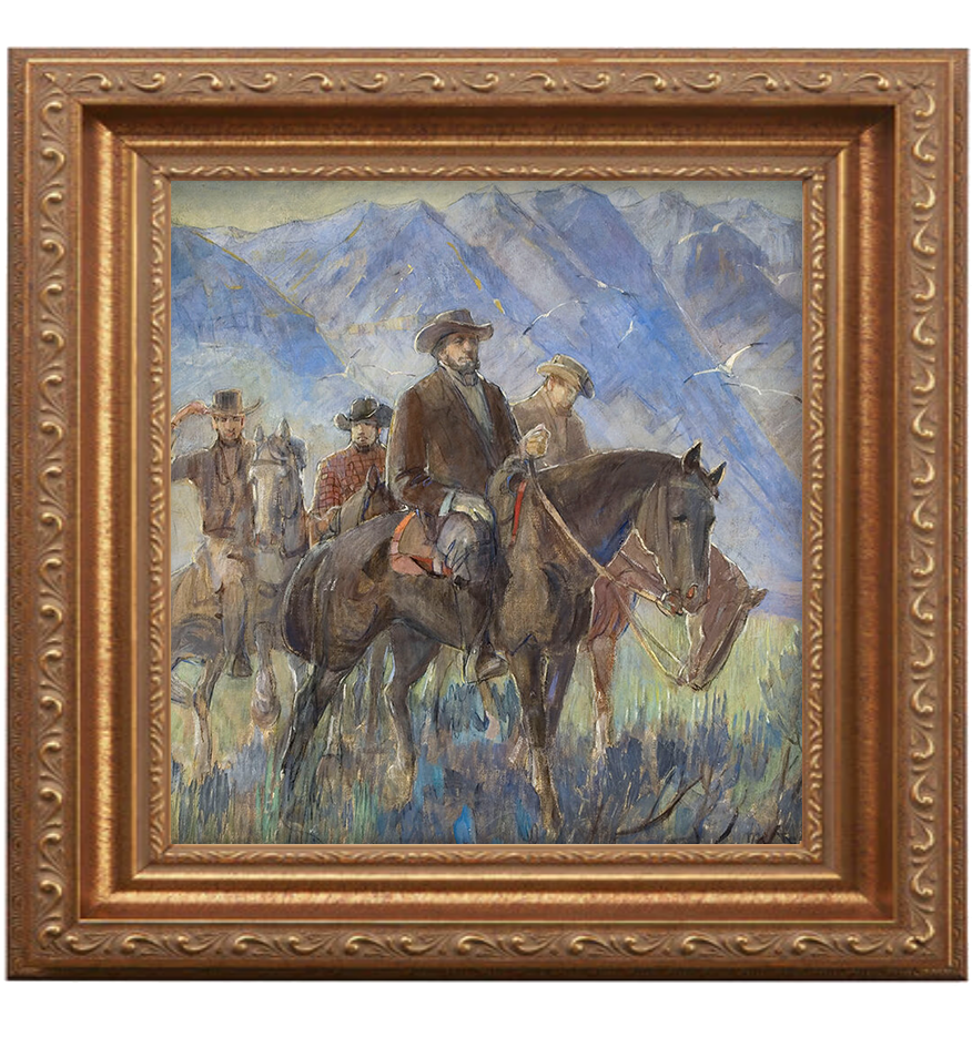 Brigham YOung antique gold frame.png